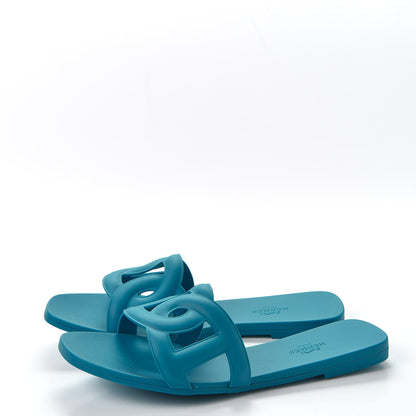 Hermes Rubber Aloha Sandals 38 Bleu Vif 3 of 9