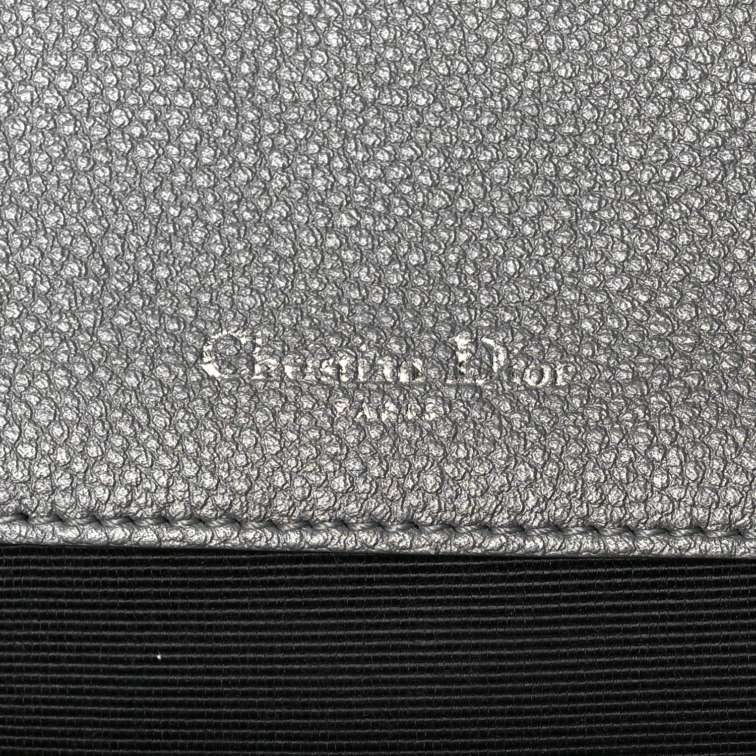 Christian Dior Metallic Grained Calfskin Diorama Satchel Silver 6 of 12