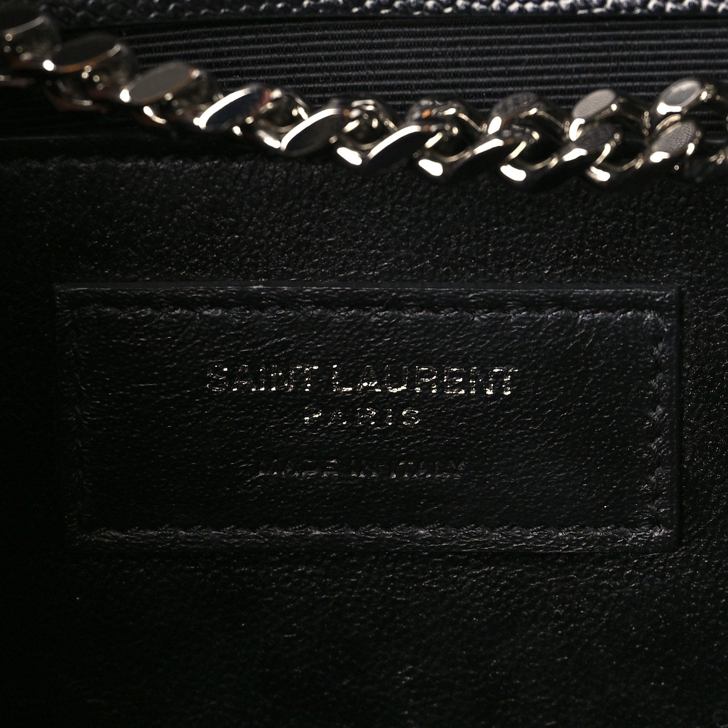 Saint Laurent Grain De Poudre Medium Classic Monogram Kate Satchel Black 6 of 9