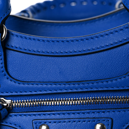 Balenciaga Smooth Calfskin Neo Classic Silver Hardware Mini City Bleu 11 of 13