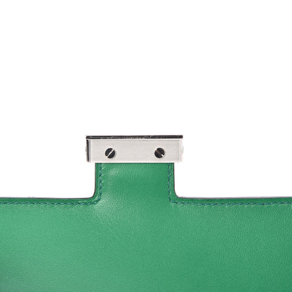 Hermes Epsom Enamel Constance 18 Bleu Paon Menthe 16 of 17