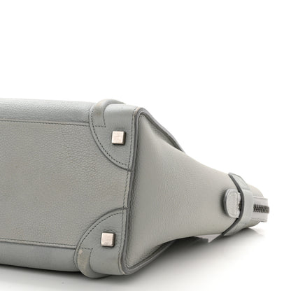 Celine Drummed Calfskin Micro Luggage Sky 10 of 16