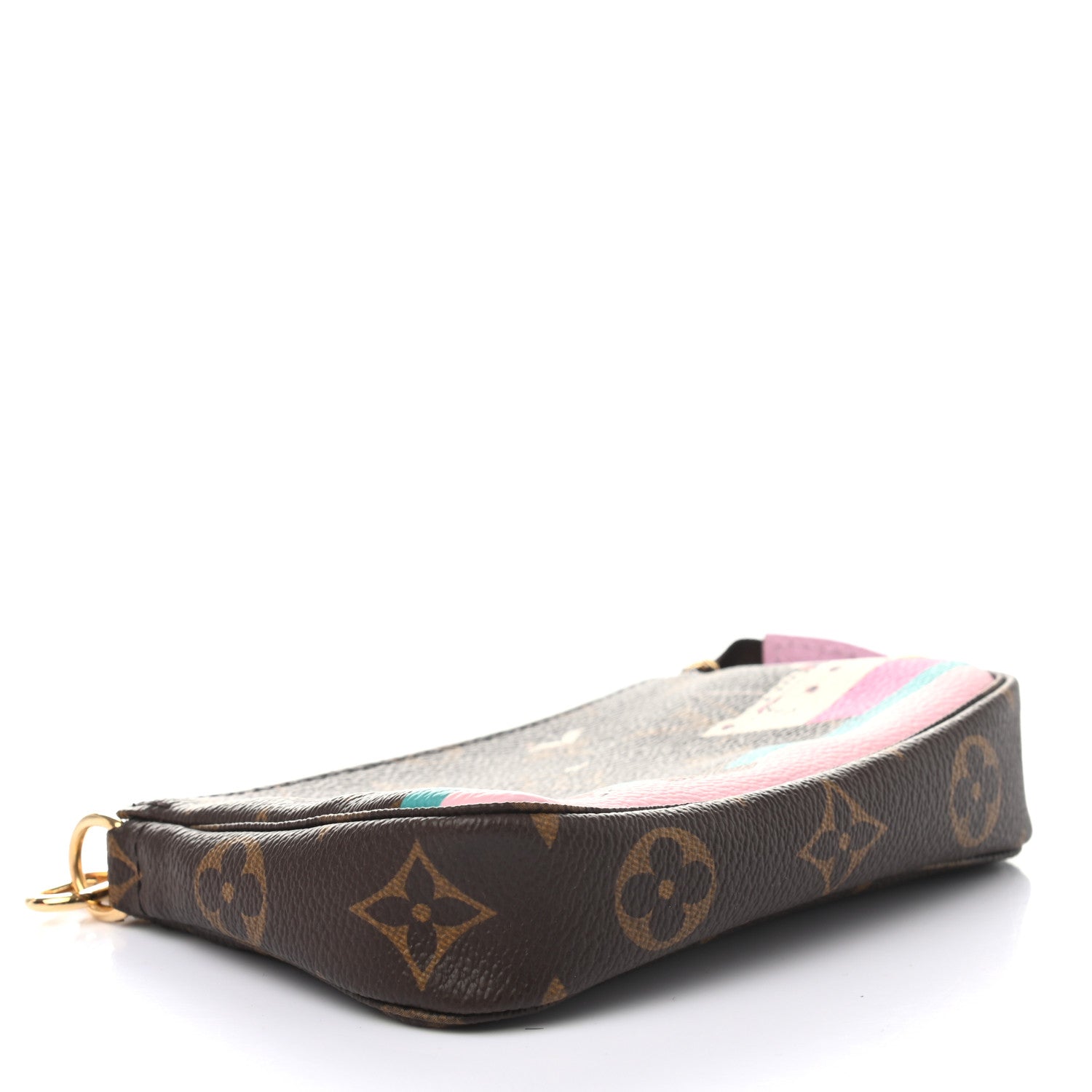 Louis Vuitton Monogram 2016 Christmas Animation Mini Pochette Accessories Rose Ballerine 4 of 7