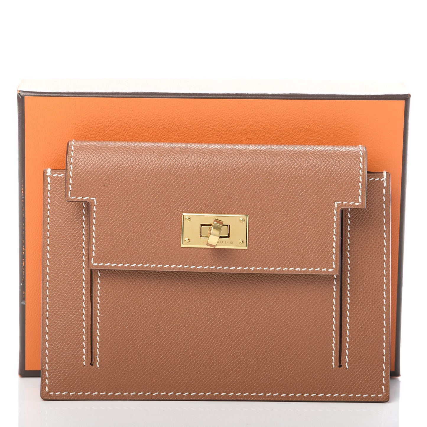 Epsom Kelly Pocket Compact Wallet Gold