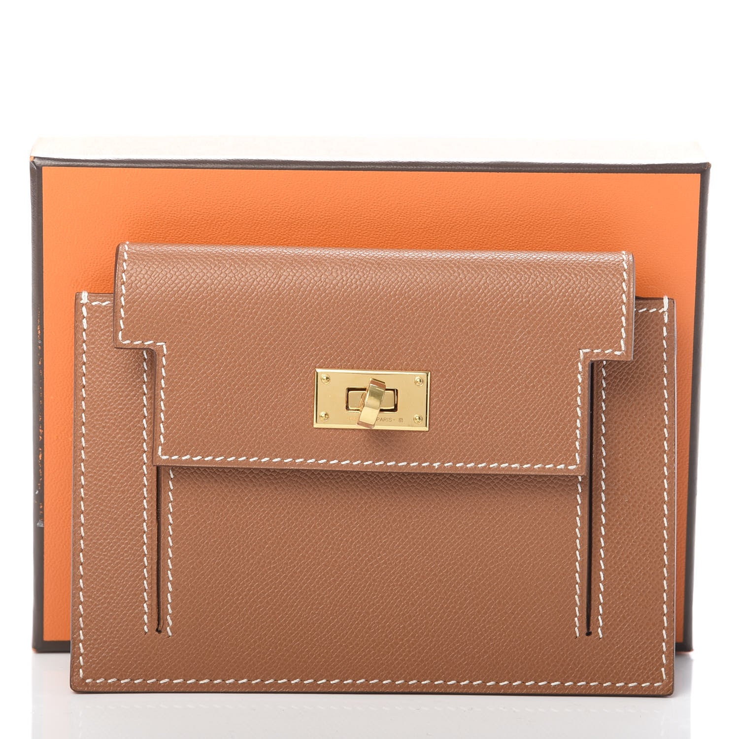 Hermes Epsom Kelly Pocket Compact Wallet Gold 8 of 8