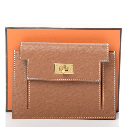 Hermes Epsom Kelly Pocket Compact Wallet Gold 8 of 8