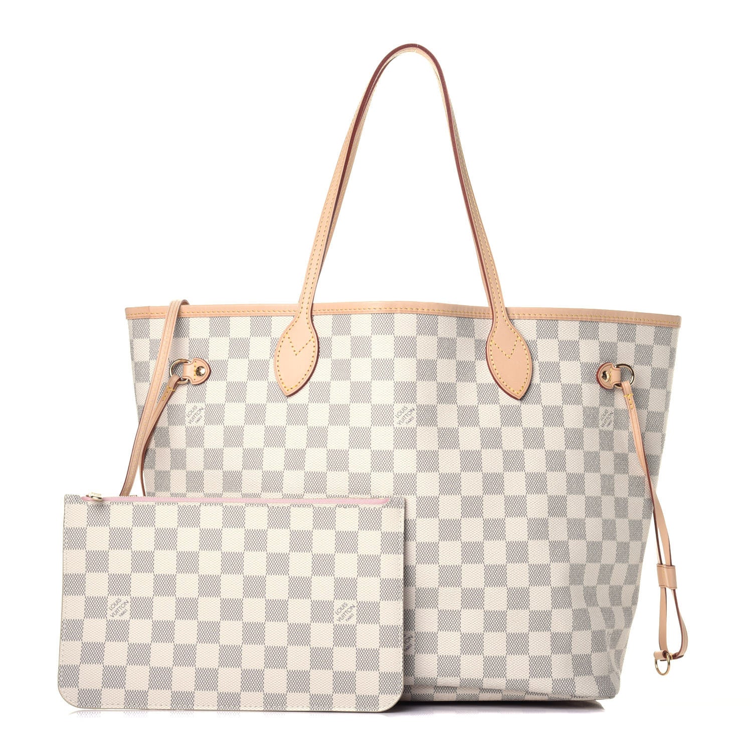 Louis Vuitton Damier Azur Neo Neverfull MM Rose Ballerine 1 of 9