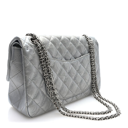 Chanel Metallic Lambskin Quilted 2.55 Reissue 226 Flap Silver 3 of 10