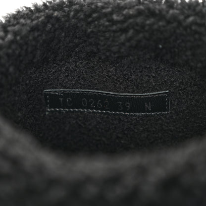 Louis Vuitton Suede Calfskin Shearling Snowdrop Flat Ankle Boot 39 Black 9 of 9