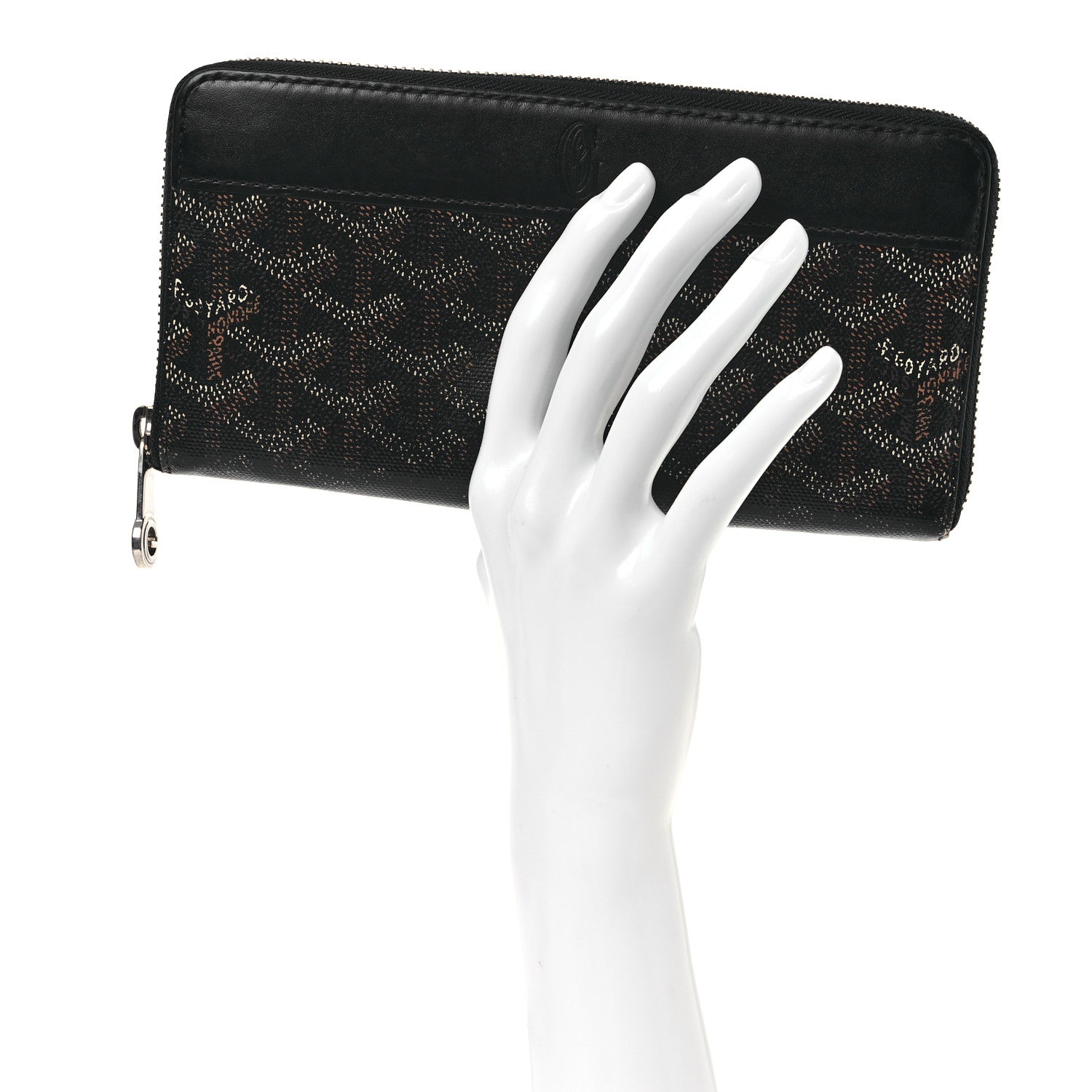 Goyard Goyardine Matignon Zip Around GM Wallet Black 2 of 10