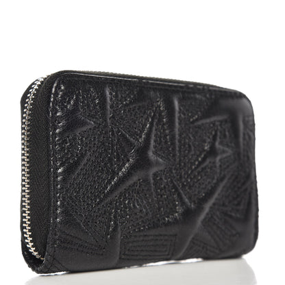 Chanel Lambskin Star Embossed Coin Purse Case Black 3 of 8
