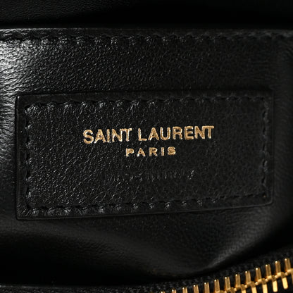 Saint Laurent Canvas Y Quilted Monogram Small Loulou Chain Satchel Black 6 of 9
