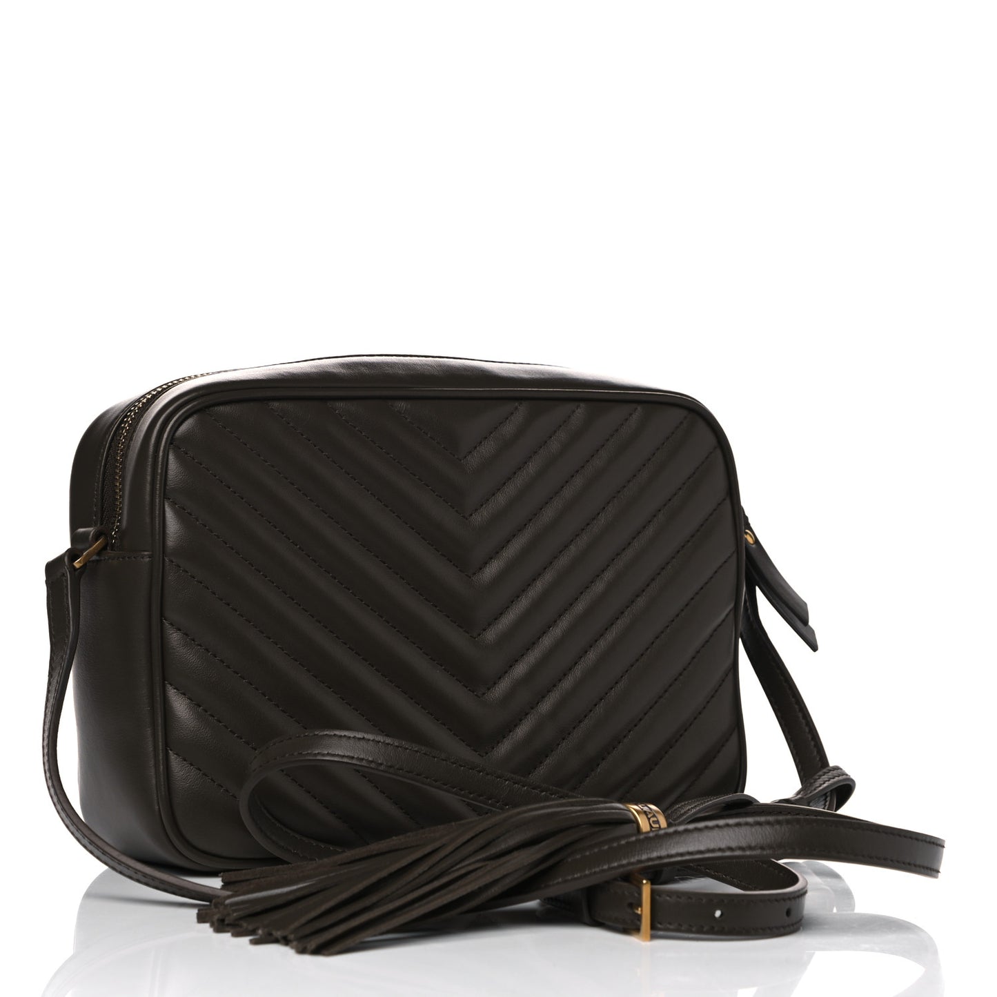 Calfskin Matelasse Monogram Lou Camera Bag Military Green
