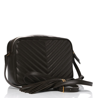Saint Laurent Calfskin Matelasse Monogram Lou Camera Bag Military Green 2 of 5