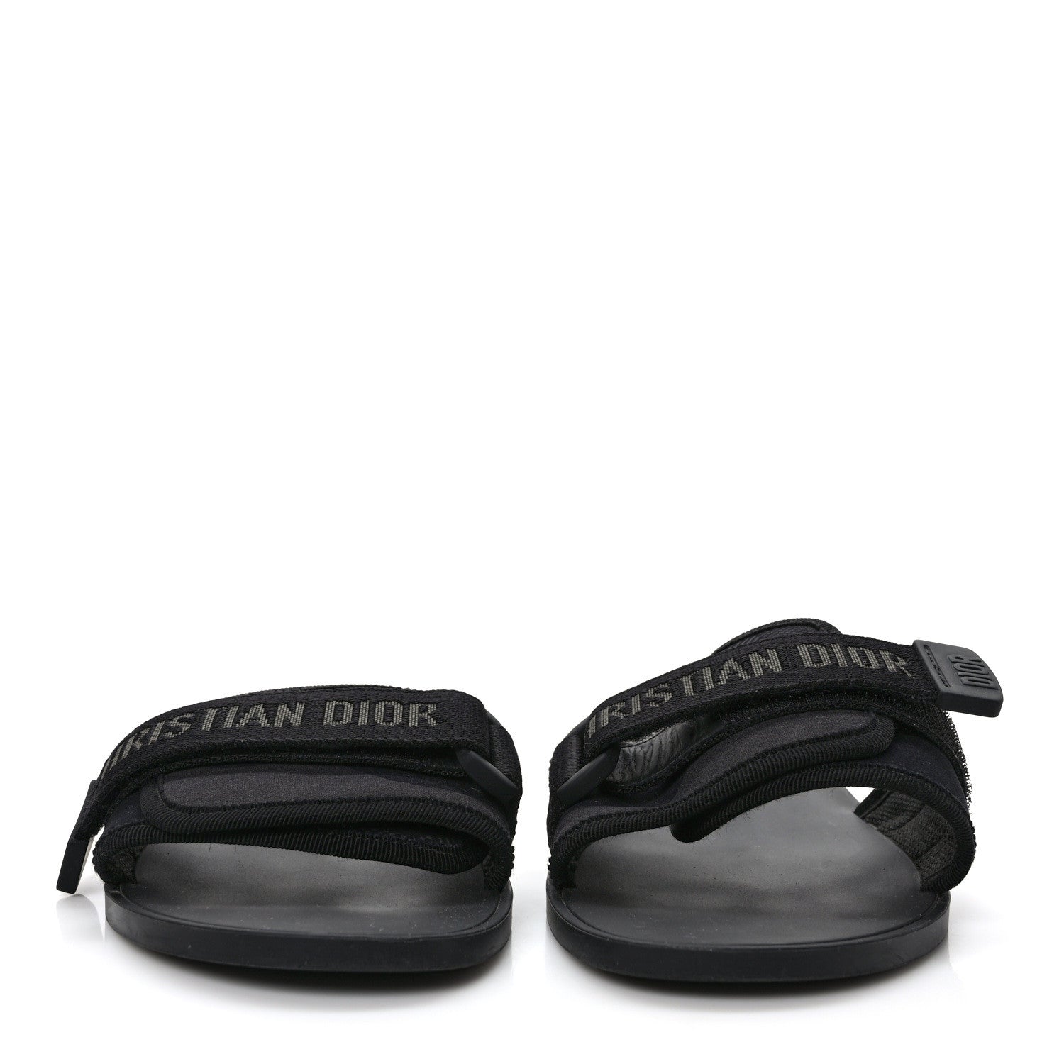 Christian Dior Technical Stretch Fabric Camouflage Dio(r)evolution Slide Sandals 39 Black Military 2 of 8