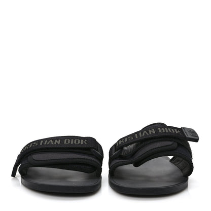 Christian Dior Technical Stretch Fabric Camouflage Dio(r)evolution Slide Sandals 39 Black Military 2 of 8
