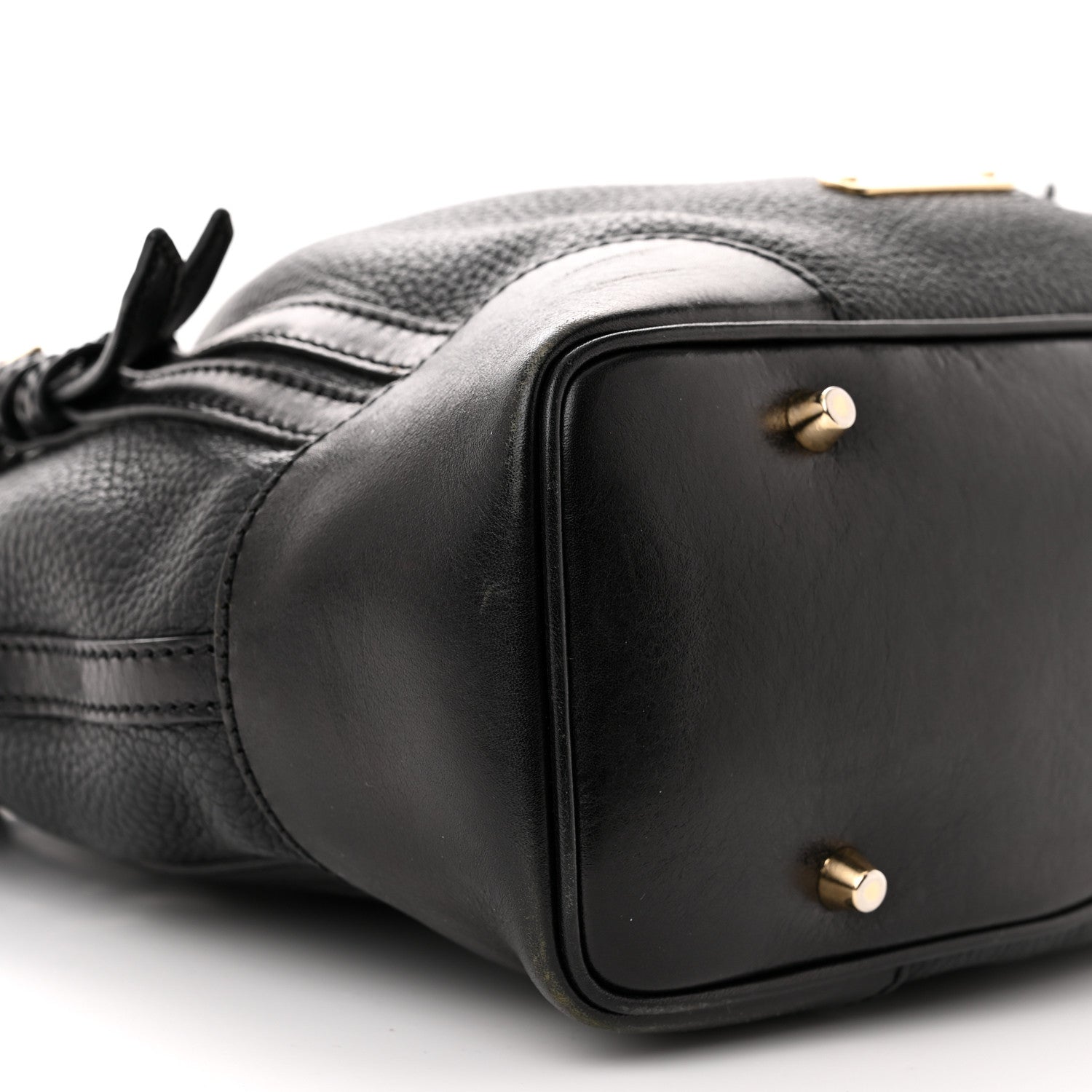 Burberry Calfskin Medium Whipstitch Tote Black 10 of 14