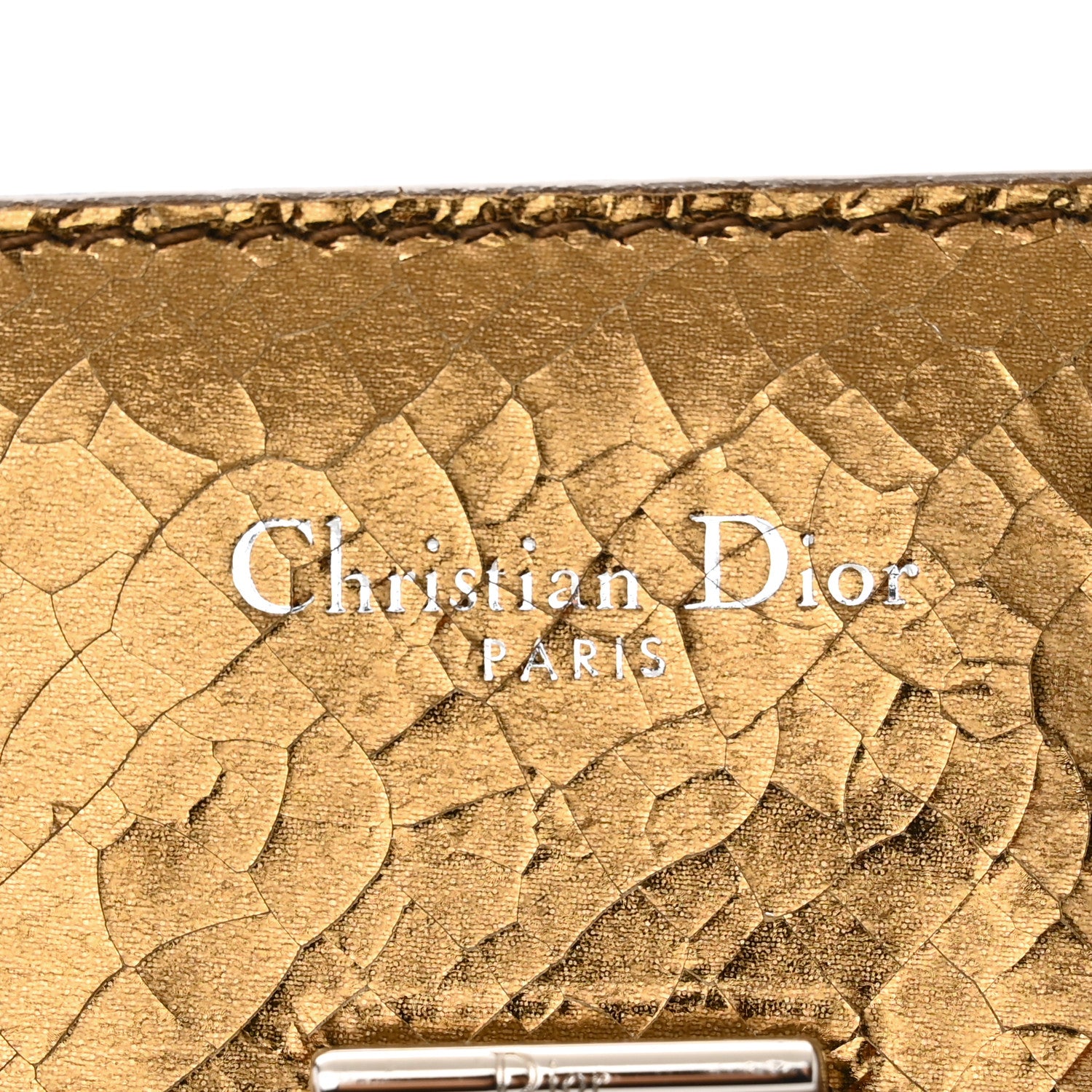 Christian Dior Metallic Calfskin Medium Diorever Flap Bronze 6 of 11