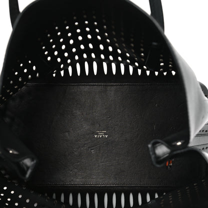 Alaia Calfskin Laser Cut Mina 32 Bag Black 6 of 9