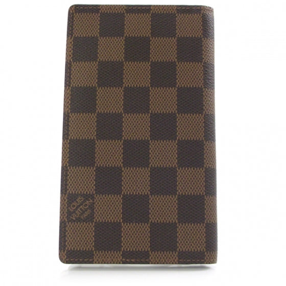 Damier Ebene Checkbook Cover Wallet