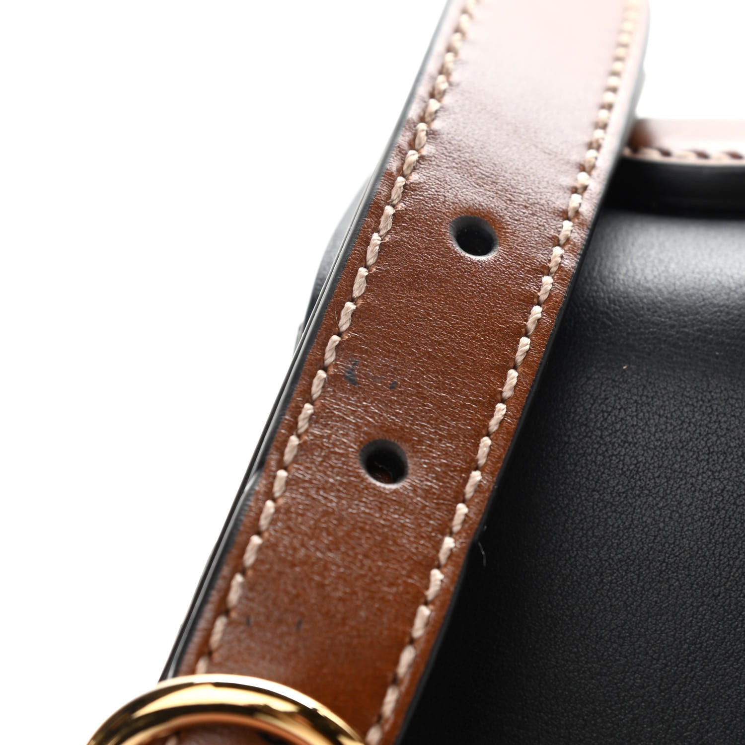 Gucci GG Supreme Monogram Calfskin Small Padlock Top Handle Bag Beige Black Cuir 10 of 10
