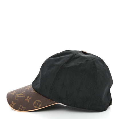 Louis Vuitton Polyester Silk Monogram LV Get Ready Cap M Black 4 of 10