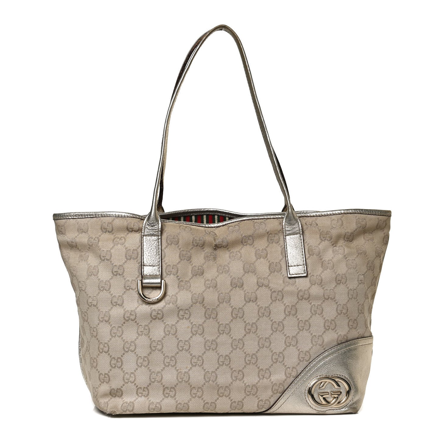 Monogram Medium New Britt Tote Gold