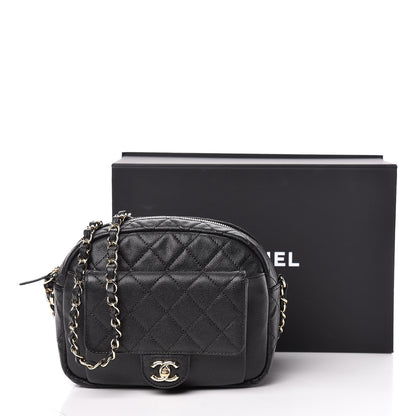 Chanel Caviar Quilted CC Day Camera Case Black 11 of 11