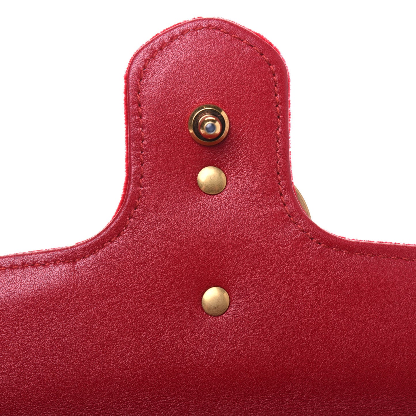 Velvet Matelasse Mini GG Marmont Shoulder Bag Hibiscus Red