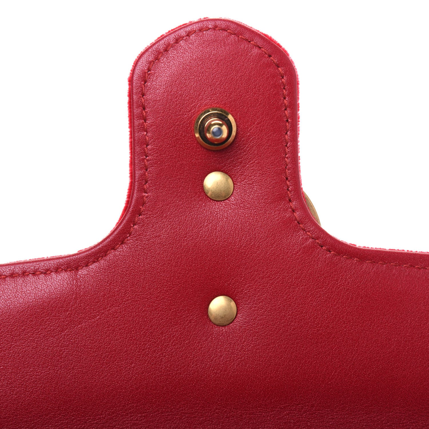Gucci Velvet Matelasse Mini GG Marmont Shoulder Bag Hibiscus Red 10 of 21