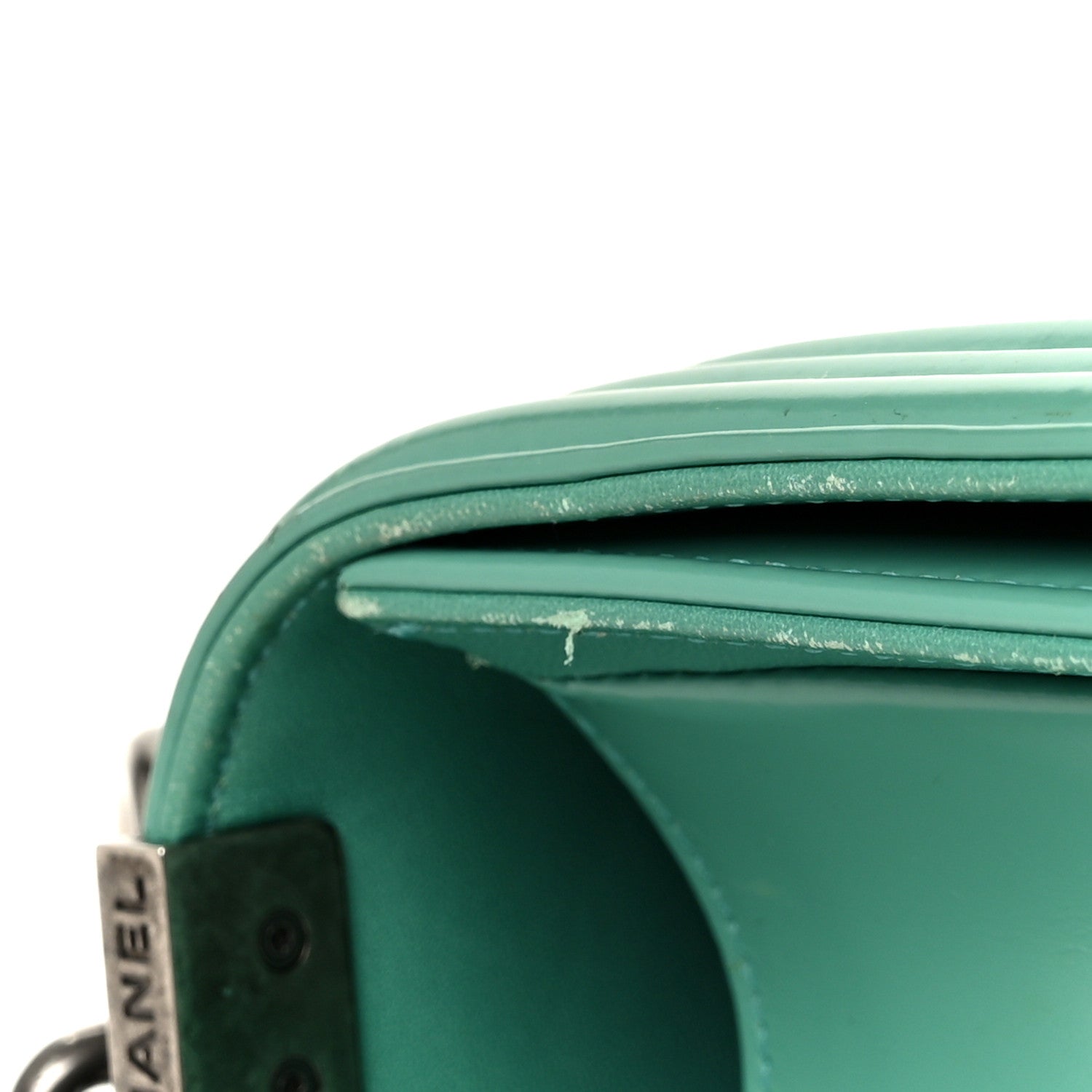 Chanel Glazed Calfskin Medium Boy Flap Green 13 of 13