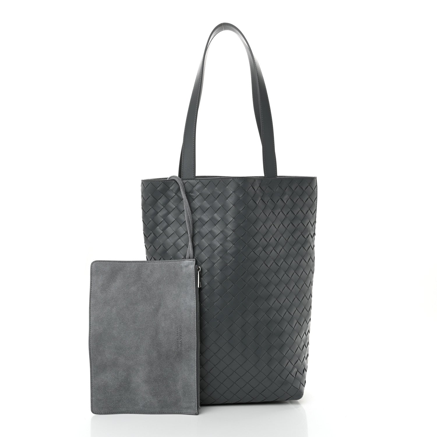 Bottega Veneta Calfskin Intrecciato Tote Bag Grey 1700565