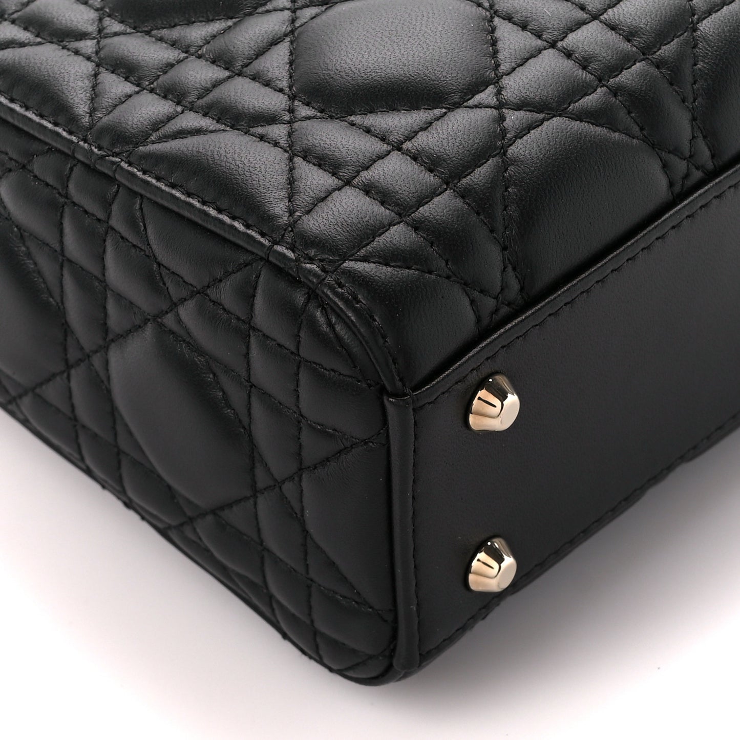 Lambskin Cannage Mini Lady Dior Black