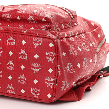 MCM Visetos Medium Stark Backpack Red White 10 of 18