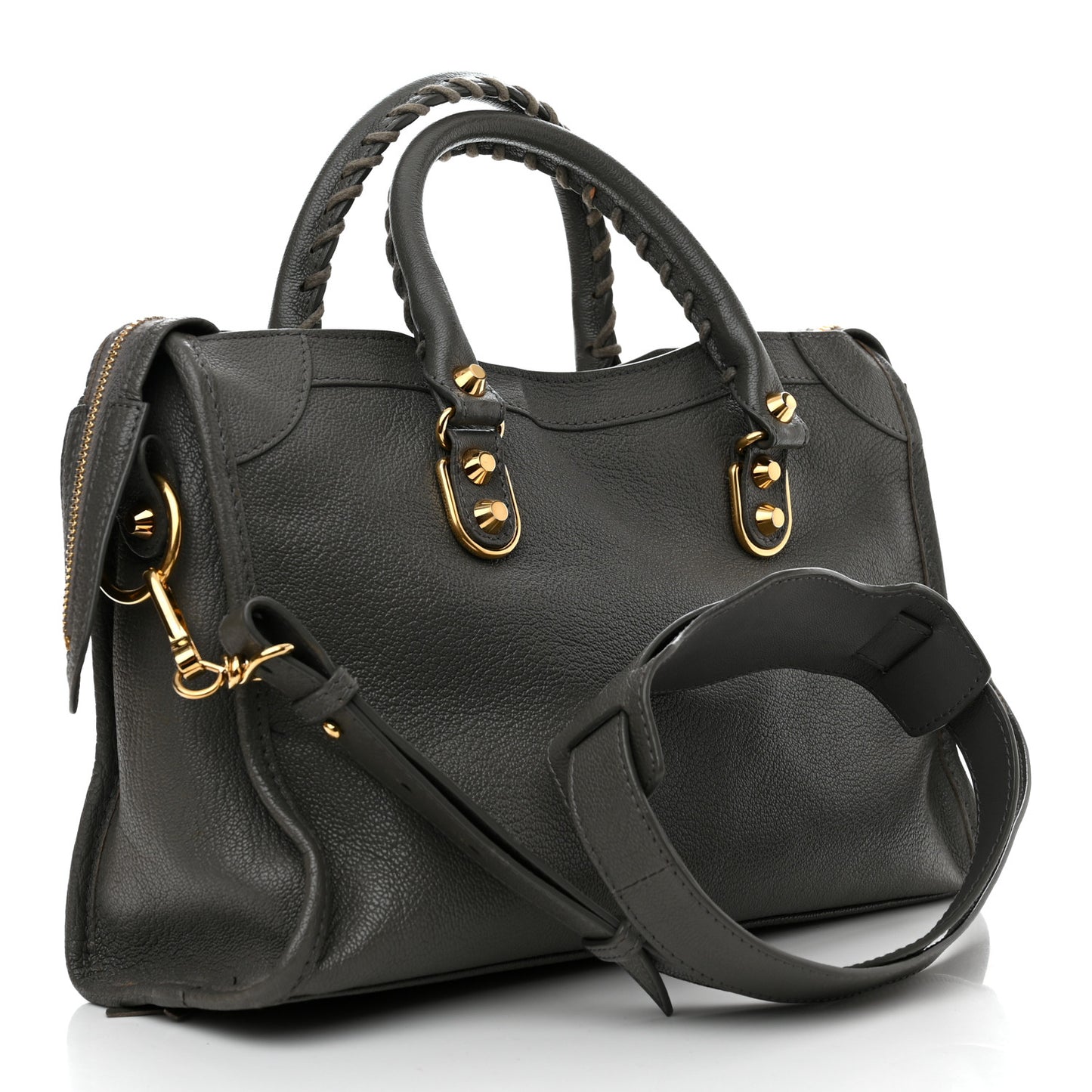 Chevre Gold Metallic Edge Hardware S City Gris Acier