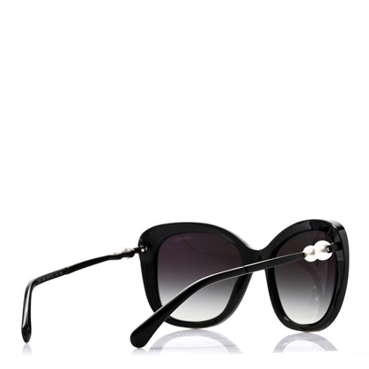 Chanel Acetate Butterfly Winter Pearl Sunglasses 5339-H-A Black 4 of 7
