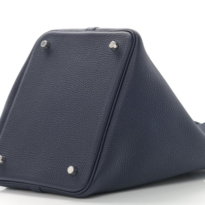 Hermes Taurillon Clemence Picotin Lock 22 MM Bleu Nuit 9 of 10
