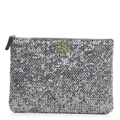 Chanel Sequins Medium 19 Pouch Silver 1 of 8