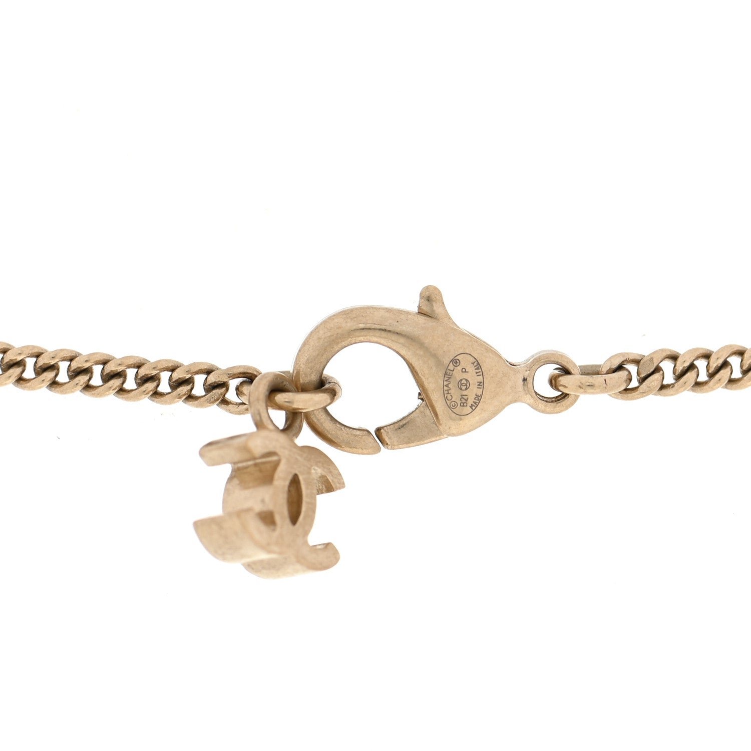 Chanel Metal 3 Charms Necklace Gold 5 of 5