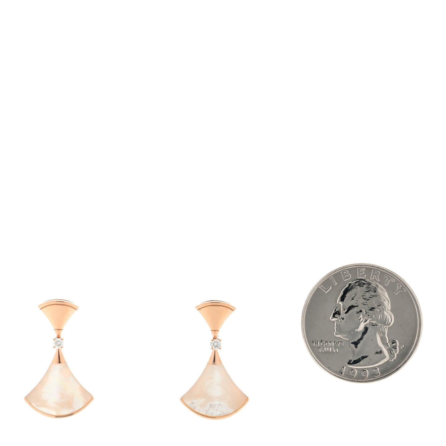 18K Rose Gold Diamond Mother of Pearl Divas' Dream Earrings