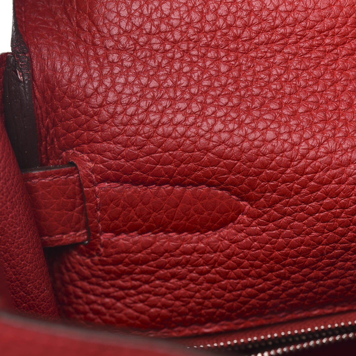 Hermes Taurillon Clemence Retourne Kelly 35 Rouge Casaque 8 of 34