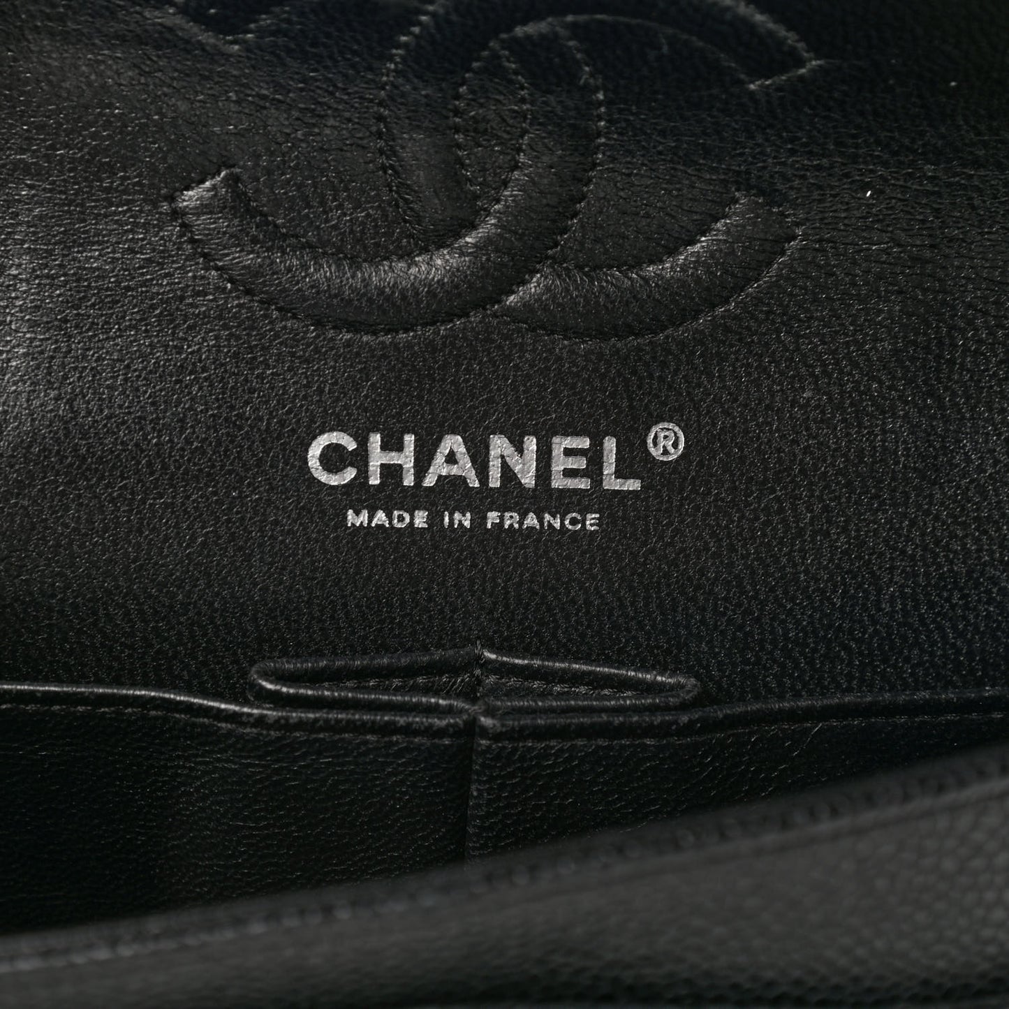 Caviar Quilted Small Double Flap Black