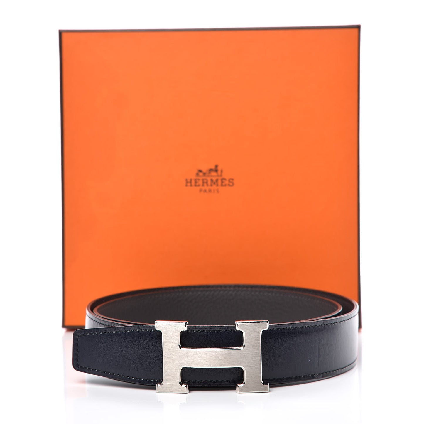 Box Togo 32mm H Belt 85 Bleu Marine Grey
