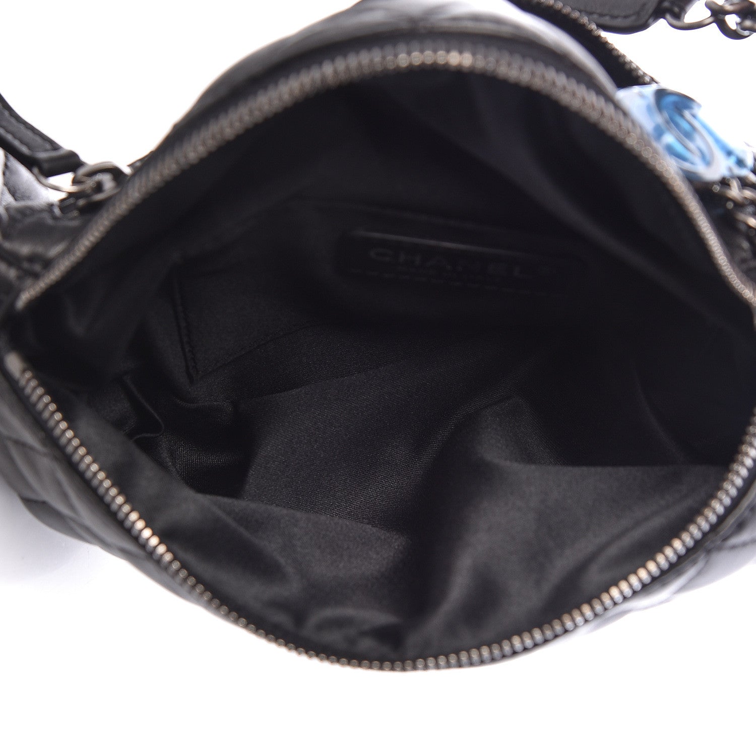 Chanel Lambskin Quilted Banane Waist Bag Fanny Pack Black 5 of 11