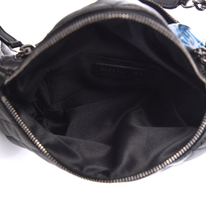 Chanel Lambskin Quilted Banane Waist Bag Fanny Pack Black 5 of 11