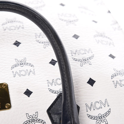 MCM Visetos Shopper Tote White 23 of 25