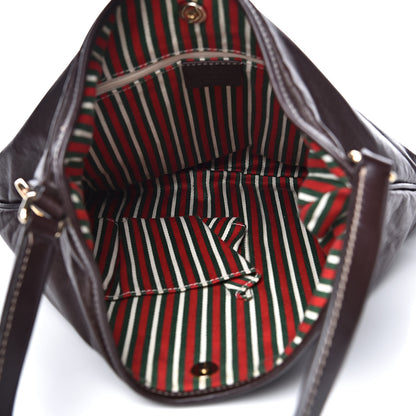 Gucci Calfskin Medium New Britt Hobo Dark Brown 4 of 13