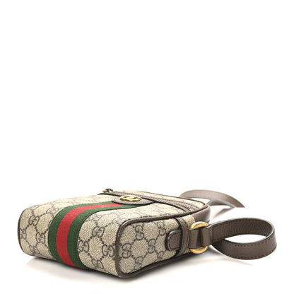 Gucci GG Supreme Monogram Web Mini Ophidia Messenger Brown 10 of 10