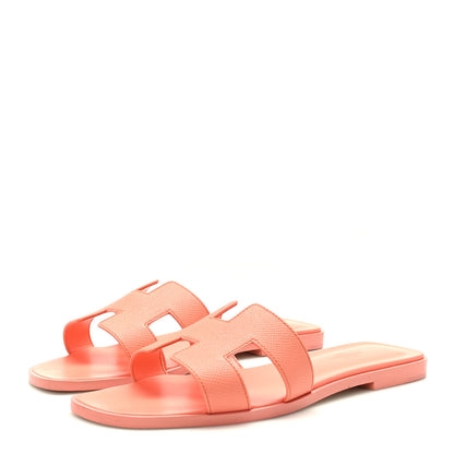 Hermes Epsom Oran Sandals 39 Orange Joey 3 of 9