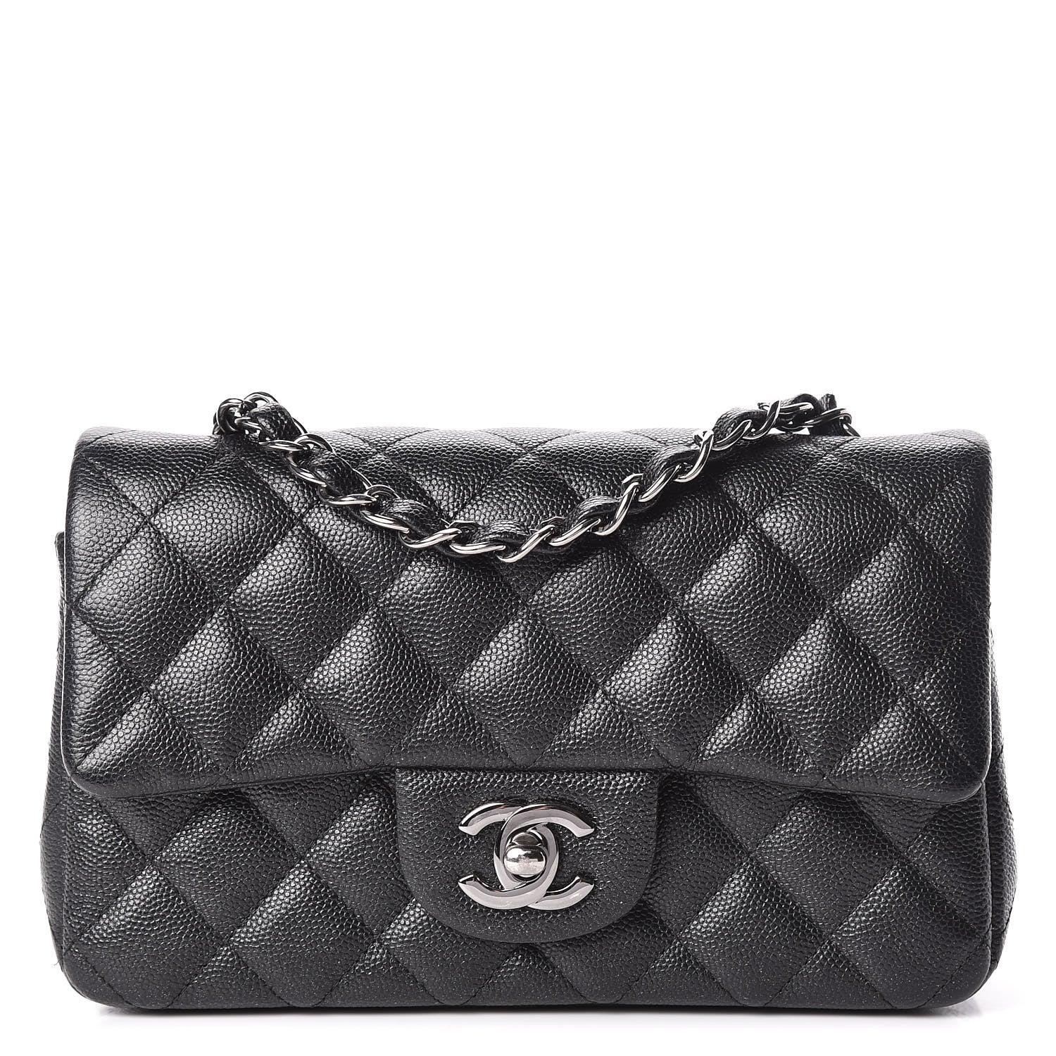 Chanel Iridescent Caviar Quilted Mini Rectangular Flap Black 1 of 13